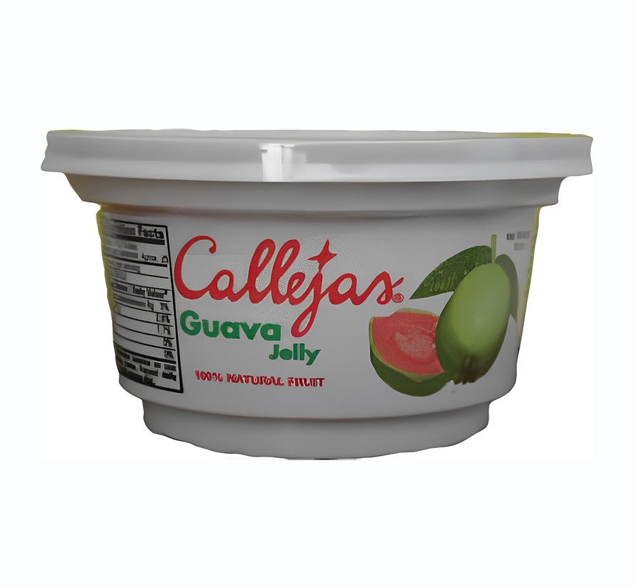 Callejas Guava Jelly container, white background.